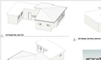 3D tegninger med fasader for byggesøknad hytte